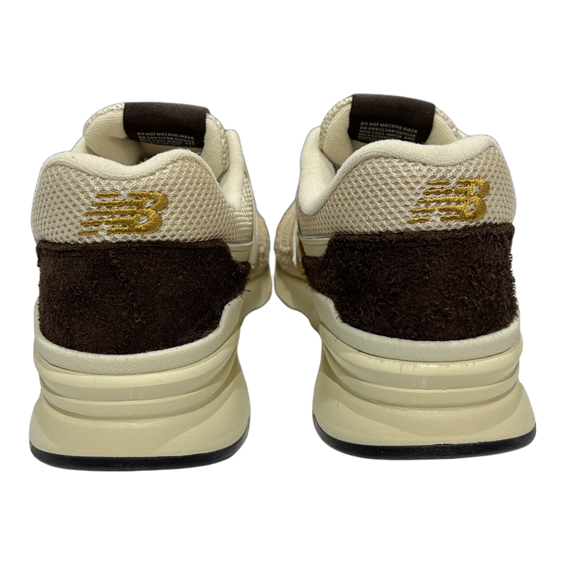 NB997H棕白舒适透气翻毛皮跑步鞋