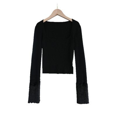 2024新款纯欲显瘦辣妹打底针织衫