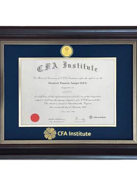 CFA金融认证装裱框 ACCA CMA GIA宝石 PMP等证书展示框