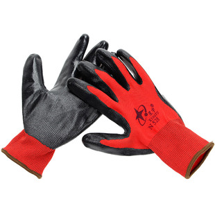 星宇N528耐磨耐油耐用彩尼龙丁腈祖业透气浸胶薄劳保防护手套518