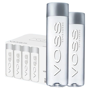 VOSS芙丝矿泉水500ml*24瓶12瓶装弱碱性天然整箱水饮品饮用玻璃瓶