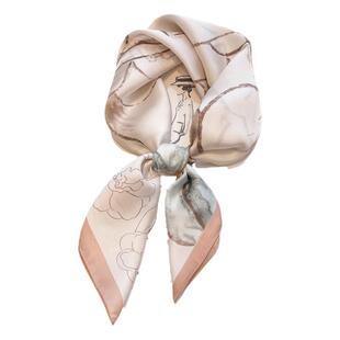 中国风小方巾丝巾女头巾春秋夏季搭配衬衫护颈围脖薄款妈妈款围巾