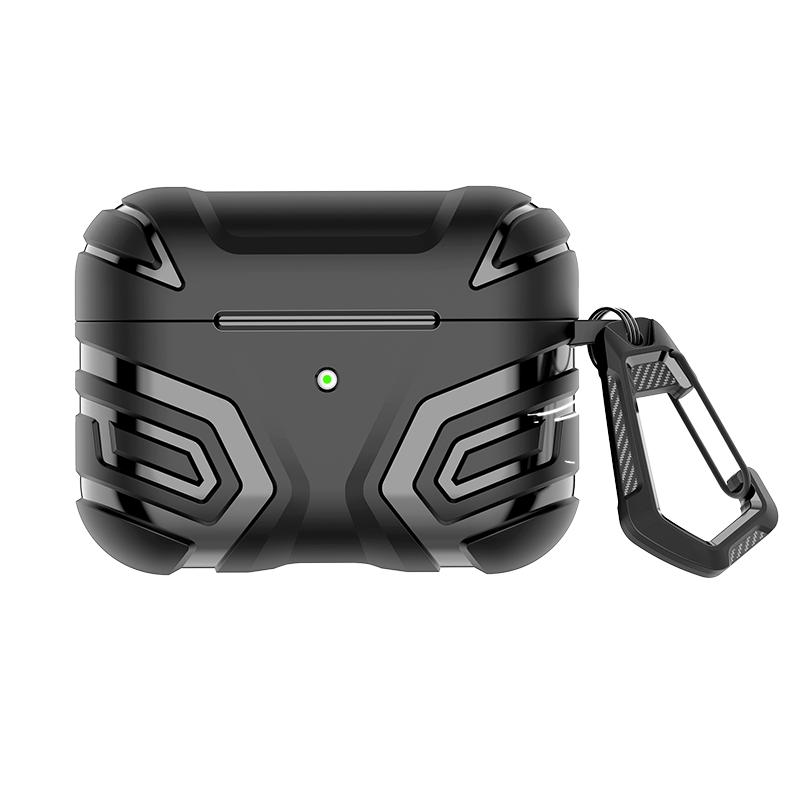 新款炫酷立体防滑防摔AirPods4代耳机套Pro带挂钩适用苹果蓝牙耳机壳Airpods3保护套二2代耳壳朋克apple