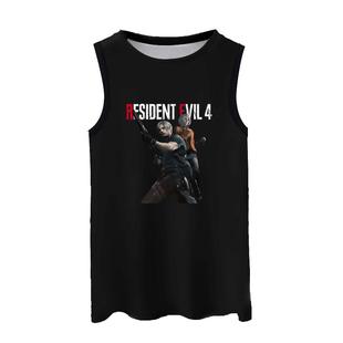 生化危机4重制版游戏周边速干背心男士冰丝感无袖t恤衫凉快衣服夏