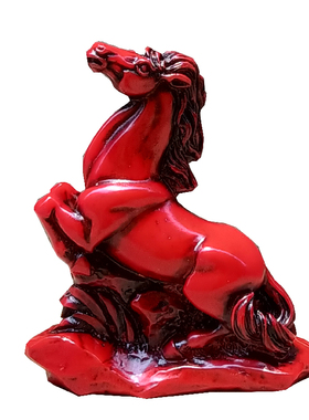 十二生肖牛马木车内羊属相摆件