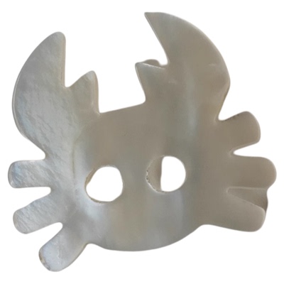 MOP贝母材质珍珠白螃蟹造型纽扣