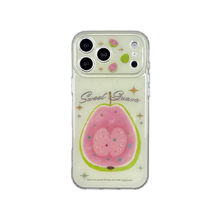 轻派ins鎏金星星杨桃芭乐油画涂鸦适用苹果17promax手机壳iphone16pro新款15女款14创意风水果插画13全包硬壳
