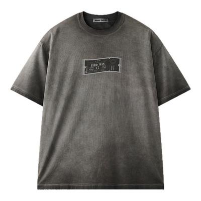 OE美式复古做旧水洗短袖T恤