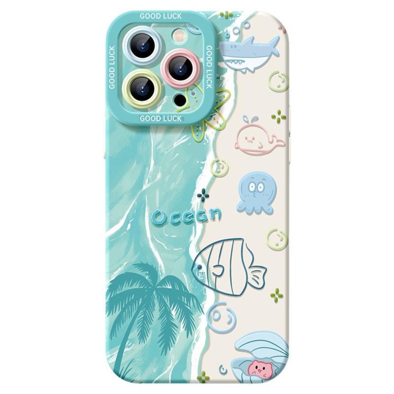适用苹果16手机壳夏天新款iphone16promax手机套15硅胶14小清新13全包ins风小众高级感12女款8plus软xr官11pm