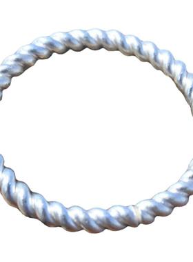 麻花青琐记情侣足银999定制