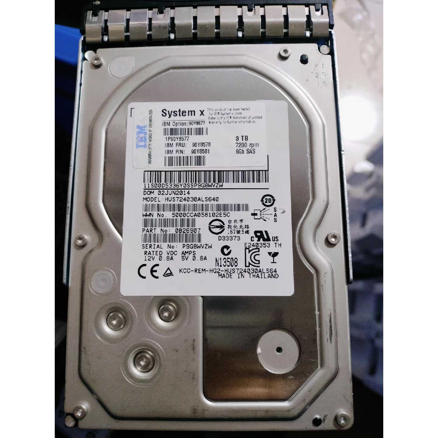议价IBM3TSAS7.2K3.5寸服务器原装硬盘90可维修