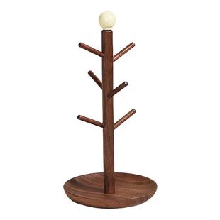 黑胡桃实木文玩手串收纳架钥匙手链佛珠首饰品项链展示挂架中古风