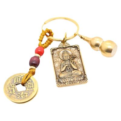 十二生肖守护神黄铜本命佛护身符