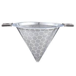 304不锈钢茶叶过滤网奶茶店专用双层细密锥形漏斗茶隔过滤网 商用