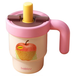 bablov保温杯女生高颜值2025新款桌面吸管杯生日礼物女款便携水杯