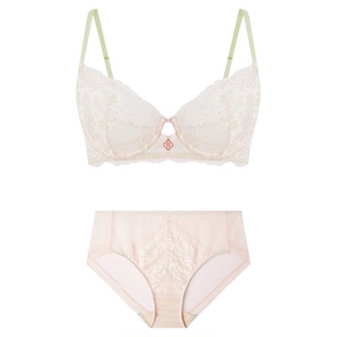 春瓷CHUNCI长安西市系列【璎珞3/4罩杯】列维斯双色蕾丝女士内衣