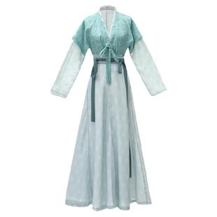 龟兹故梦 烟袅袅 花朝记汉服原创唐背子对襟衫八破四米摆交窬裙女