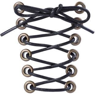 野象鞋带适用ECCO爱步皮鞋鞋带子男士黑色打蜡圆商务靴子咖啡棕色