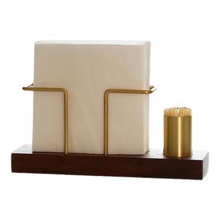 实木创意立式纸巾架抽纸盒酒店餐厅桌面西餐厅商用餐巾纸巾盒餐桌