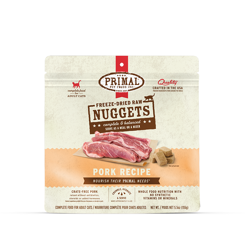 Primal有机冻干猫咪主食小鲜砖生骨肉猫粮伴侣冻干猫猫零食156g