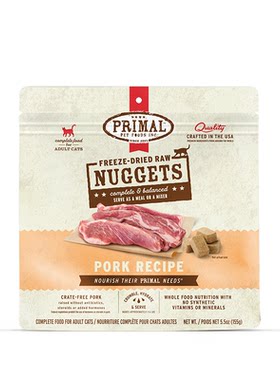 Primal有机冻干猫咪主食小鲜砖鲜肉猫粮伴侣冻干猫猫零食156g