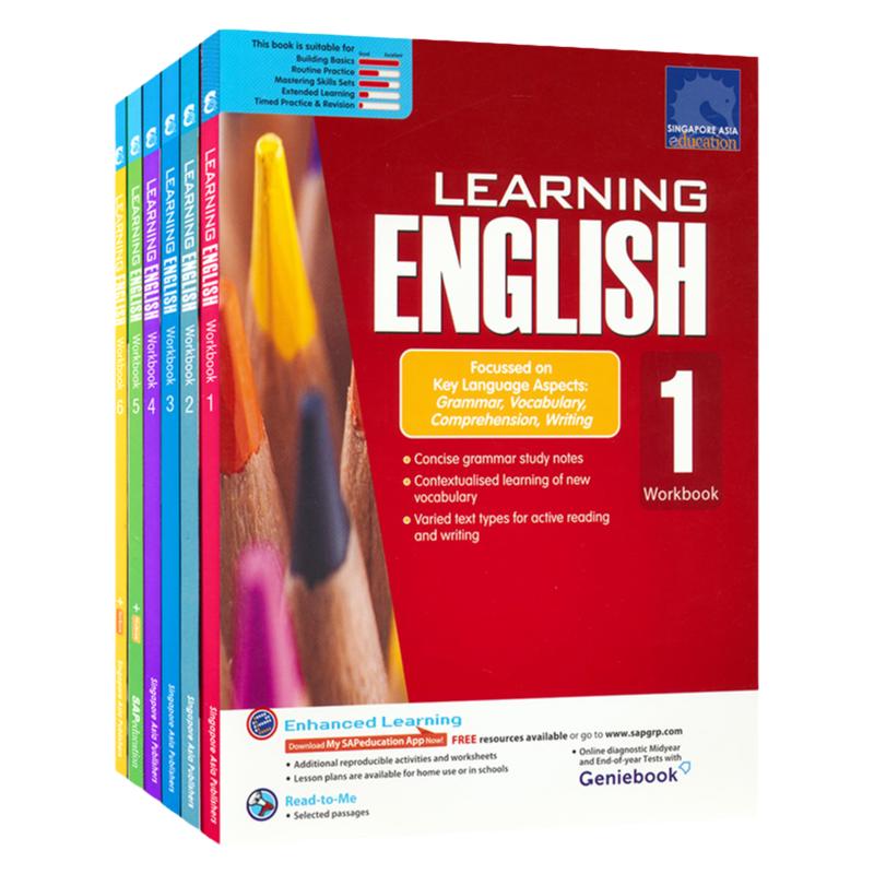 新加坡学习系列英语 SAP Learning English Workbook 小学1-6年级英语启蒙练习册 基础版 新加坡小学教辅 附在线测评 英文原版进口