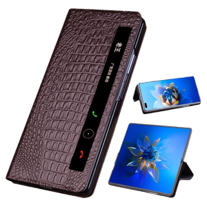 适用华为mateX5/x6手机壳真皮matex3典藏版折叠屏视窗翻盖支架防摔壳女款英寸X2代5G时尚个性高档商务皮套男