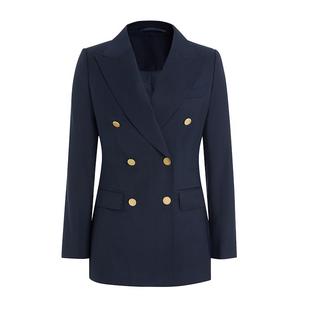 TieForHer Tzee9系列藏青单排修身职场通勤西服西装职业套装女