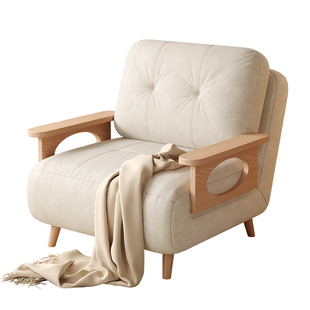 云朵绒沙发床折叠两用2025新款单人卧室小户型客厅伸缩床实木拉床