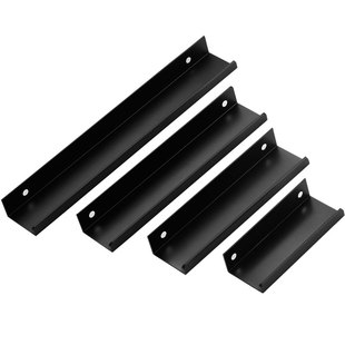 隐形拉手柜门黑色把手封边现代简约橱柜抽屉暗拉手衣柜隐藏长拉手