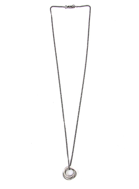 WM风格纯银三环戒指项链