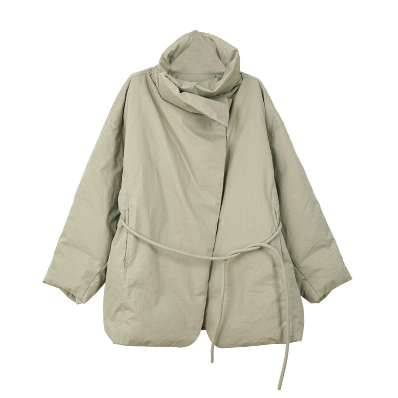 BLANK LABEL立领系带羽绒服女2025年冬季中长款简约加厚保暖外套