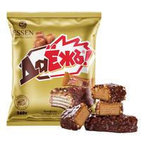 Russian chocolate stringed cookies, imported Arkonte Ote caramel filling, resilient Wafers, casual snacks thumbnail 4