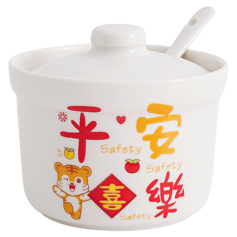 陶瓷家用厨房带盖辣椒罐盐罐调料调味瓶罐/调料研磨器