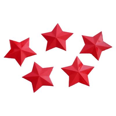 红色五角星帽徽铝制别针