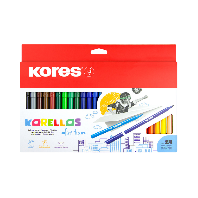 Kores高乐士儿童专用细头水彩笔