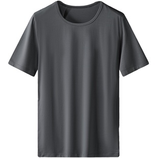 莫代尔棉短袖t恤男夏季半袖抗菌防螨圆领冰丝凉感速干体恤上衣服