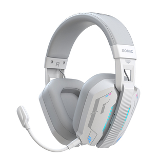 硕美科MH201头戴式游戏电竞耳机 2.4G蓝牙有线三模无线虚拟7.1