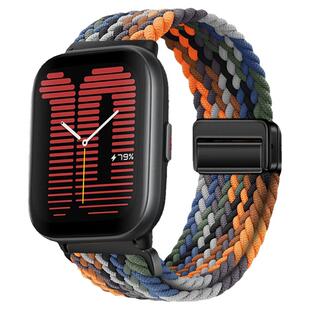 适用华米Amazfit跃我balance智能手表Bip5弹力Cheetah Pro尼龙GTR 47mm磁吸GTR2/3 Pro/4/2e编织Active手表带