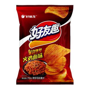 好丽友好友趣火鸡面70g*2+泡菜*3薯条零食
