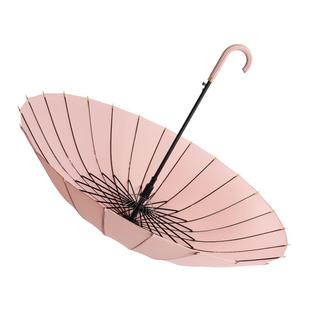 24骨遇水开花长柄雨伞加大加厚加固自动女双人大号抗风暴男定制伞