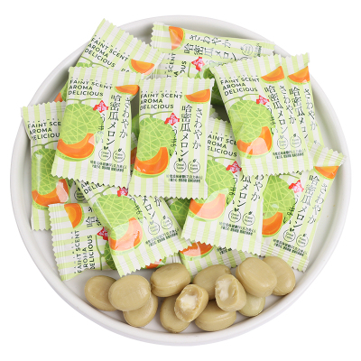 哈密瓜味夹心硬糖散装糖果