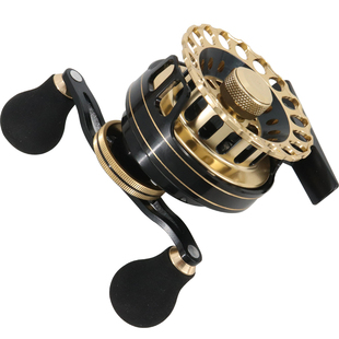 筏轮渔轮海筏轮冰钓微铅轮矶钓竿筏竿前打桥钓轮中通微铅筏杆轮