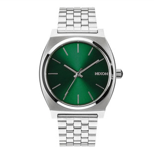 正品Nixon尼克松手表时尚钢带银绿小清新简约方形中性男女石英表
