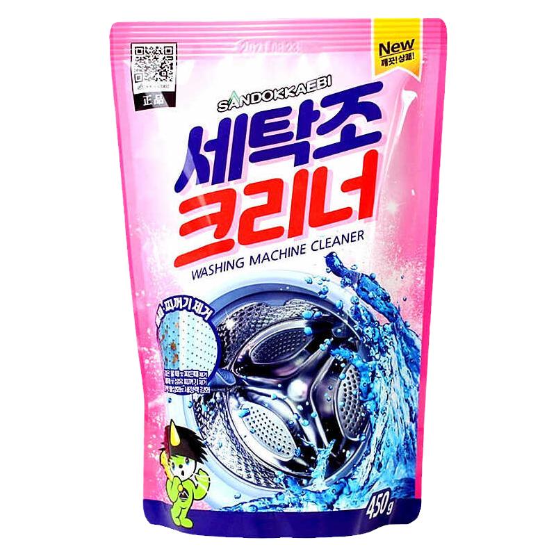 韩国进口山小怪洗衣机槽滚筒波轮专用清洁剂清洗剂粉内筒除垢去污