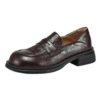 达芙妮厚底乐福鞋软底一脚蹬