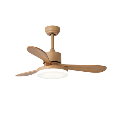 全光谱护眼风扇灯实木北欧高端