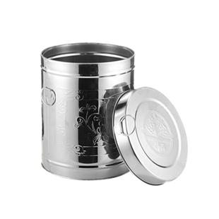 不锈钢茶叶陈皮干果桶大中小号容量密封罐储存包装货金属铁盒米筒