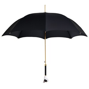 意大利Pasotti雨伞男士白色法国斗牛犬长柄伞绅士防晒手工定制伞