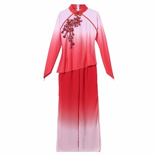 2025年新款民族九儿舞蹈服装剧目梅花赋演出服古典舞蹈红色女飘逸